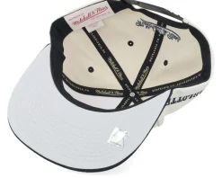 Charlotte Hornets Evergreen Cream Off White/Black Snapback - Mitchell & Ness