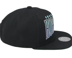 Charlotte Hornets Line Work Black Snapback - Mitchell & Ness