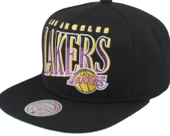 Charlotte Hornets Line Work Black Snapback - Mitchell & Ness