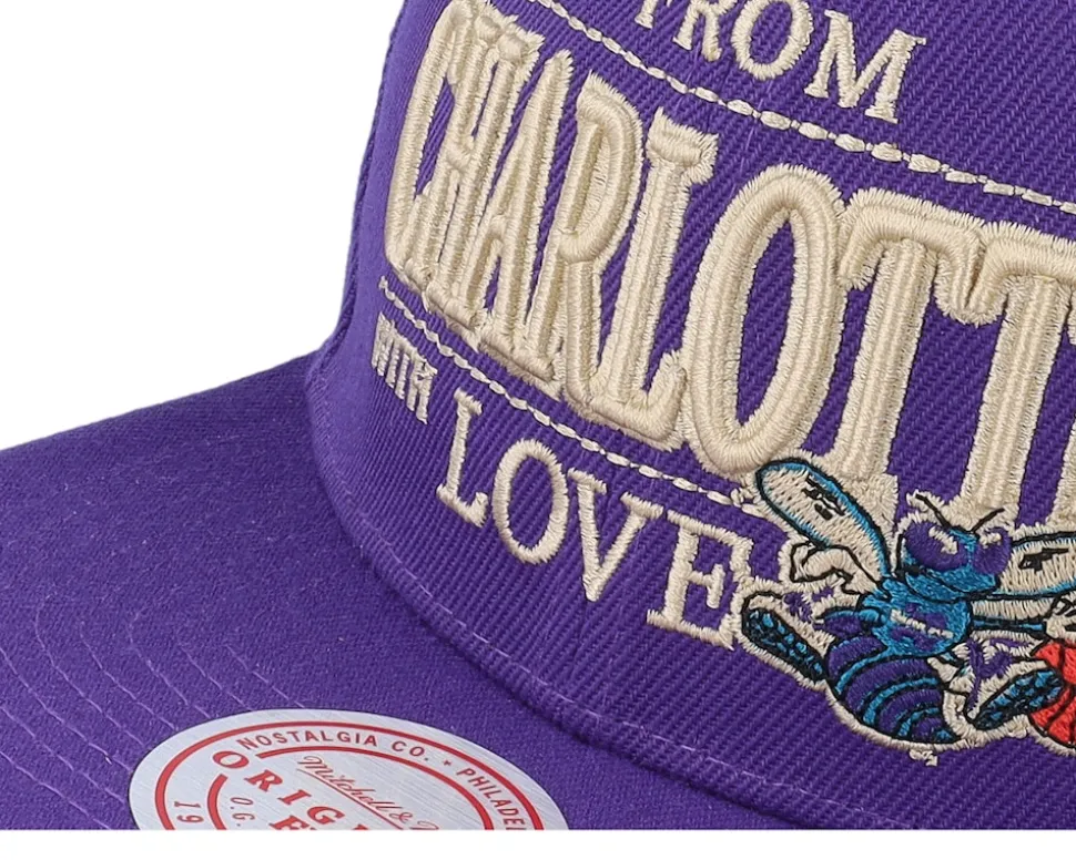 Charlotte Hornets With Love Hwc Purple Snapback - Mitchell & Ness
