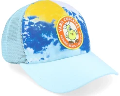 Checkers Curved Bill Blue Glow Trucker - Vans