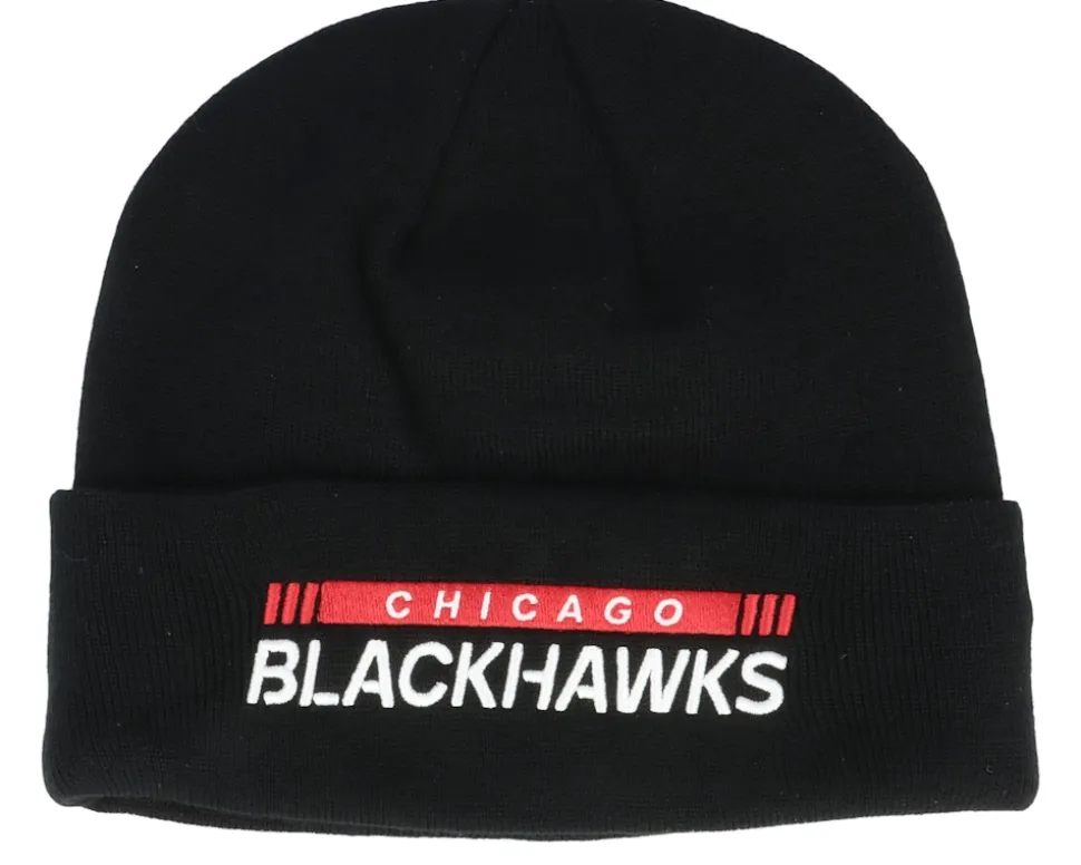 Chicago Blackhawks Authentic Pro Game&Train Knit Black Cuff - Fanatics