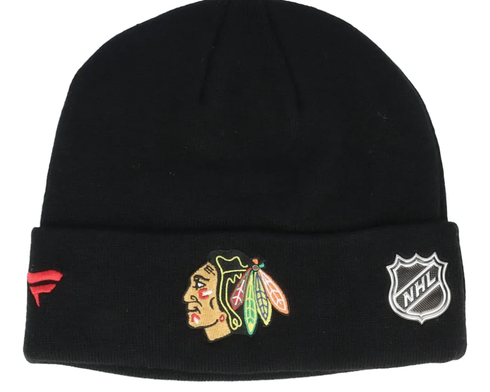 Chicago Blackhawks Authentic Pro Game&Train Knit Black Cuff - Fanatics