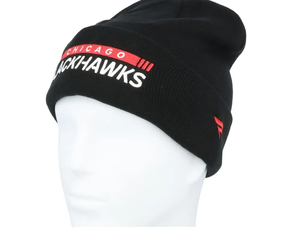 Chicago Blackhawks Authentic Pro Game&Train Knit Black Cuff - Fanatics