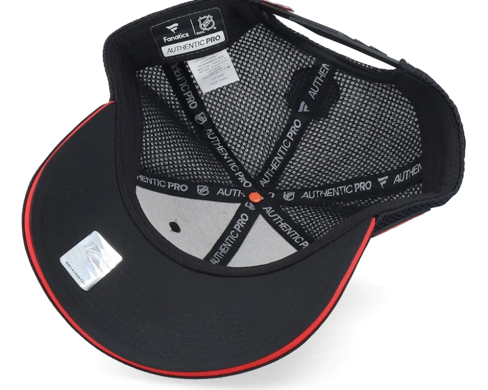 Chicago Blackhawks Authentic Pro Draft Black/A. Red Trucker - Fanatics