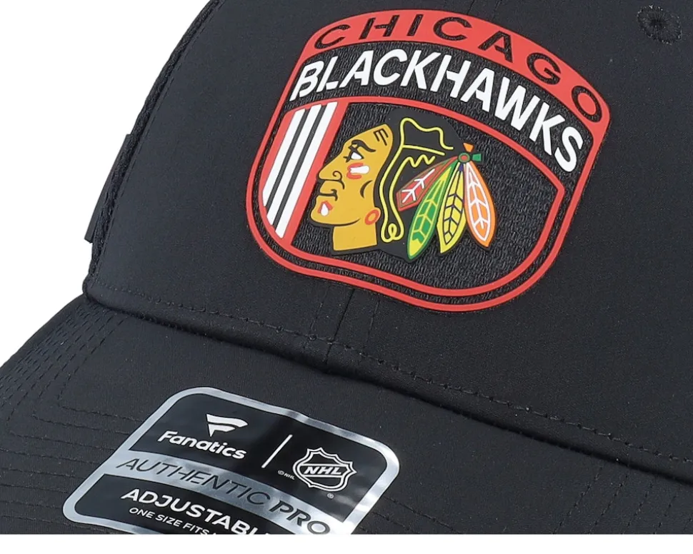 Chicago Blackhawks Authentic Pro Draft Black/A. Red Trucker - Fanatics