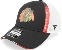Chicago Blackhawks Authentic Pro Draft Podium Black/White Trucker - Fanatics