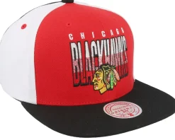 Chicago Blackhawks Billboard 2 Red/Black Snapback - Mitchell & Ness