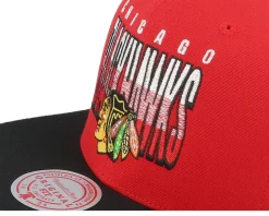 Chicago Blackhawks Billboard 2 Red/Black Snapback - Mitchell & Ness