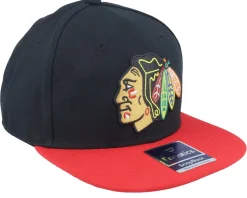 Chicago Blackhawks Black/Athletic Red Snapback - Fanatics