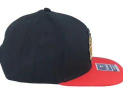Chicago Blackhawks Black/Athletic Red Snapback - Fanatics