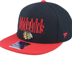 Chicago Blackhawks Black/Red Snapback - Fanatics
