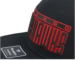 Chicago Blackhawks Gino Flat Brim Black/Red Snapback - Fanatics