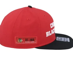 Chicago Blackhawks Iconic Color Blocked Athl Red/Black Snapback - Fanatics