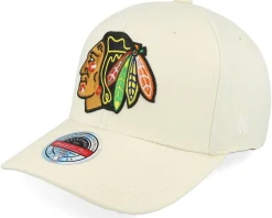 Chicago Blackhawks Khaki Classic Red Khaki Adjustable - Mitchell & Ness