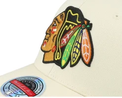 Chicago Blackhawks Khaki Classic Red Khaki Adjustable - Mitchell & Ness