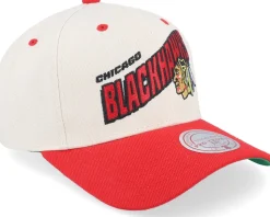 Chicago Blackhawks Retro Type Pro Off White/Red Adjustable - Mitchell & Ness