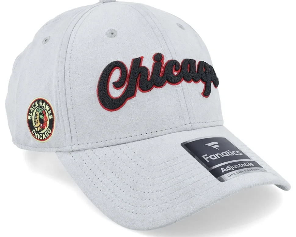 Chicago Blackhawks Stone Gray Adjustable - Fanatics