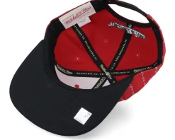 Chicago Bulls City Pinstripe Deadstock Red/Black Snapback - Mitchell & Ness