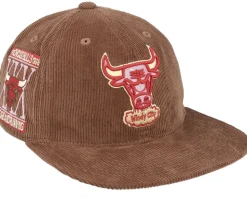 Chicago Bulls Corduroy Manchester Deadstock Brown Snapback - Mitchell & Ness