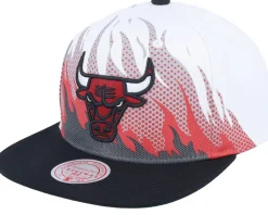 Chicago Bulls Hot Fire White Snapback - Mitchell & Ness