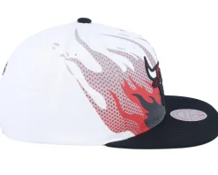 Chicago Bulls Hot Fire White Snapback - Mitchell & Ness