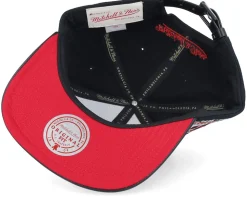 Chicago Bulls Hwc Black/Pu Leather Strapback - Mitchell & Ness
