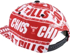 Chicago Bulls Meat Paper Maroon Snapback - Mitchell & Ness