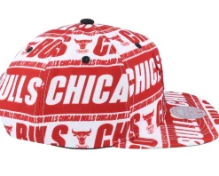 Chicago Bulls Meat Paper Maroon Snapback - Mitchell & Ness