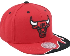 Chicago Bulls Rising Tide Red Snapback - Mitchell & Ness