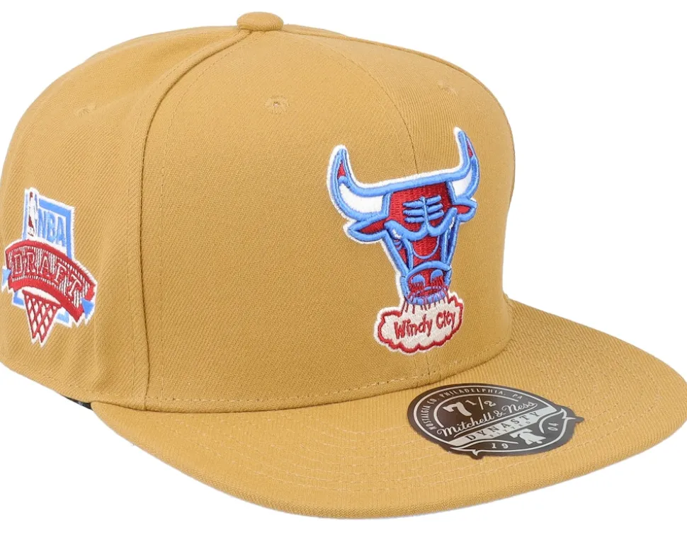 Chicago Bulls Sand And Sky Tan Fitted - Mitchell & Ness
