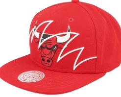 Chicago Bulls Shark Bite Red Snapback - Mitchell & Ness