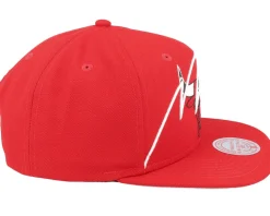 Chicago Bulls Shark Bite Red Snapback - Mitchell & Ness
