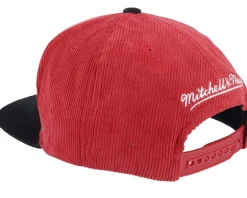 Chicago Bulls Sueduroy Cord Red/Black Snapback - Mitchell & Ness