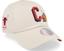 Chicago Bulls Swagger Hwc Cream Dad Cap - Mitchell & Ness