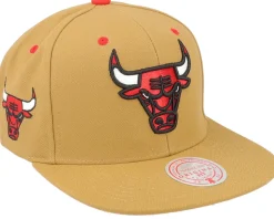 Chicago Bulls Wheat Tc Tan Snapback - Mitchell & Ness