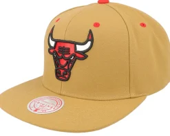 Chicago Bulls Wheat Tc Tan Snapback - Mitchell & Ness