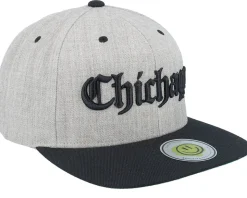 Chichago 3d Script Heather Grey/Black Snapback - Lucid Smile
