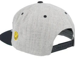 Chichago 3d Script Heather Grey/Black Snapback - Lucid Smile