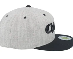 Chichago 3d Script Heather Grey/Black Snapback - Lucid Smile