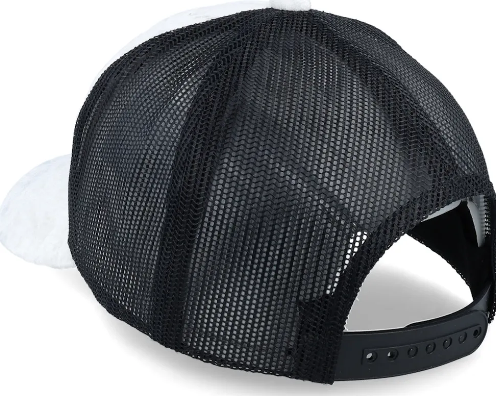 Chinese Dragon Silver Patch Velvet White/Black Trucker - Calza Pennello