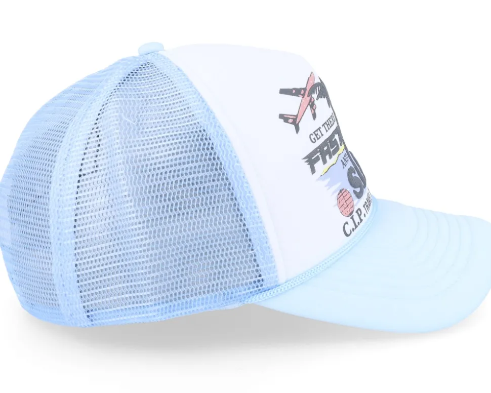 Cip Travel Service Puff Print Light Blue Trucker - Coney Island Picnic