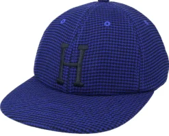 Classic H Houndstooth 6 Panel Navy Strapback - HUF