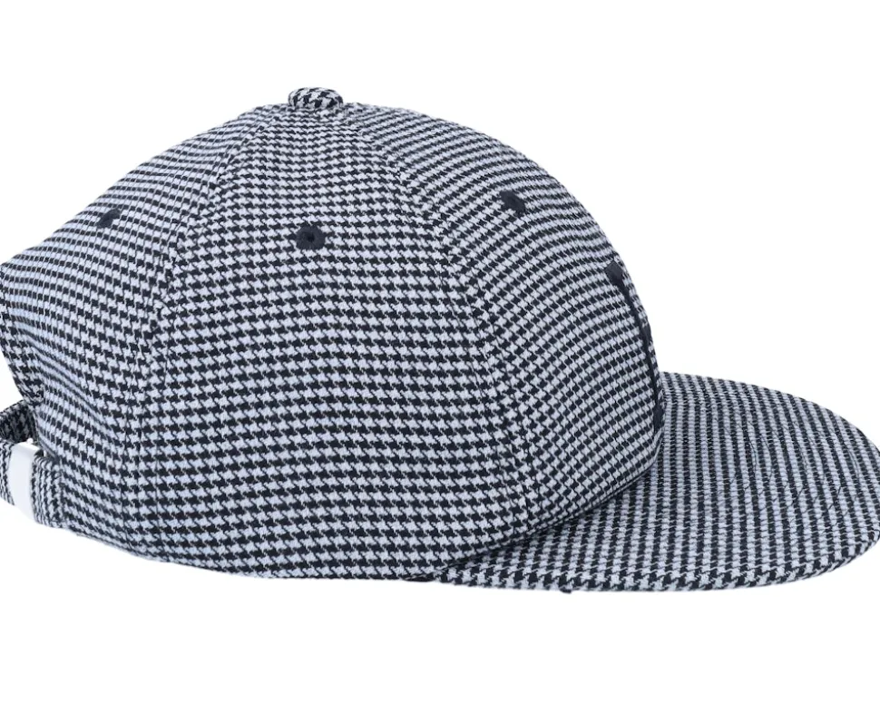 Classic H Houndstooth 6 Panel Black Strapback - HUF