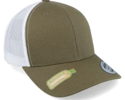 Classic Olive/White Recycled Trucker - Yupoong