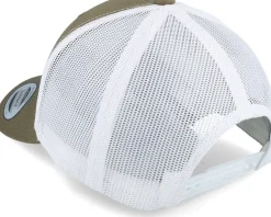 Classic Olive/White Recycled Trucker - Yupoong