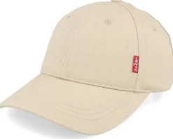 Classic Twill Red Tab Baseball Cap Cream Dad Cap - Levi's