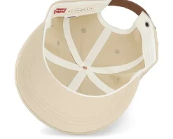 Classic Twill Red Tab Baseball Cap Cream Dad Cap - Levi's