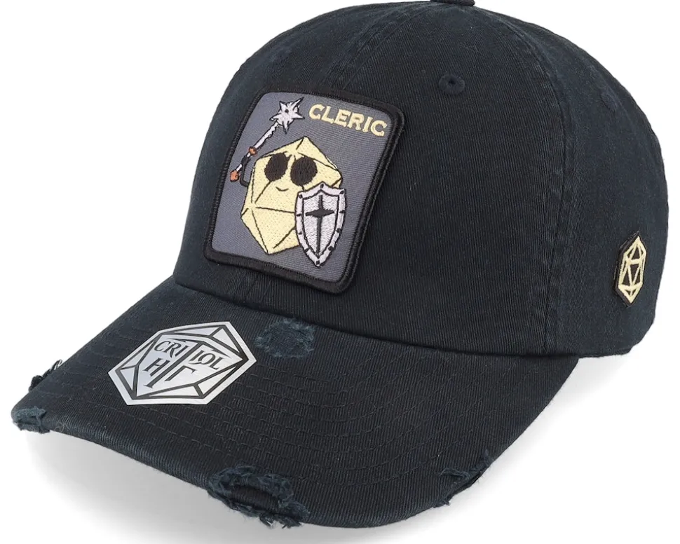 Cleric Dad Cap Destroyed Black Adjustable - Critiql Hit
