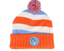 Cleveland Cavaliers Snow Day Knit Hwc Orange Pom - Mitchell & Ness